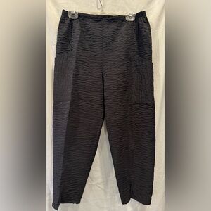 Women’s Black Textured Pants